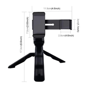 Foldable Tripod With Smartphone Fixing Clamp 1/4 inch Holder