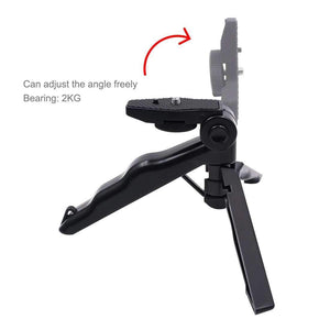 Foldable Tripod With Smartphone Fixing Clamp 1/4 inch Holder