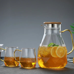 Diamond Textured Glass Teapot