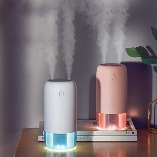 Wireless Portable Air Humidifier with LED Lamp 500ML